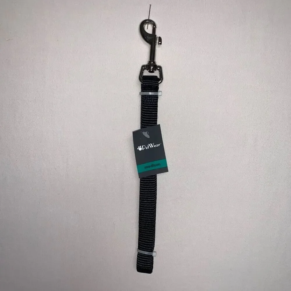 Black Dog Leash Silver clasp Thick Heavyweight 5 feet Long Extension Walking